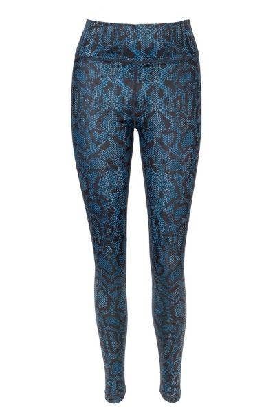 Savasana Blue Snake Print Eco Friendly Yoga Pants
