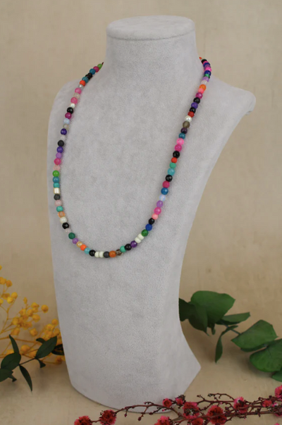 Natural Rainbow Stone Necklace